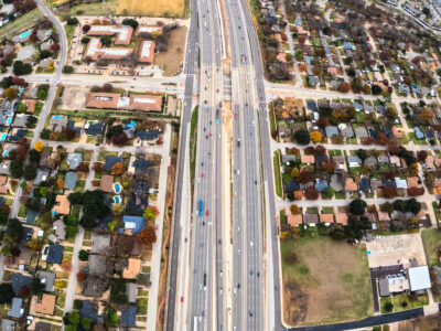 SH 121/183 at Norwood Dr. looking east