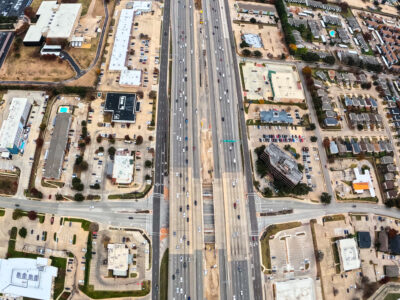 SH 121/183 at Forest Ridge Dr. looking east