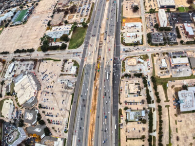 SH 121/183 at Central Dr. looking west