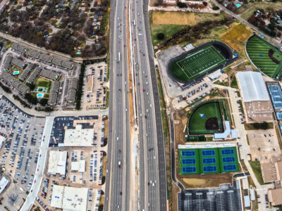 SH 121/183 just west of Brown Trail looking west