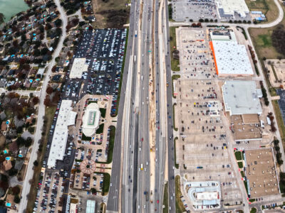 I-820 between Rufe Snow Dr. and Iron Horse Blvd. looking west