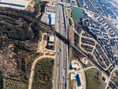 I-820 between Haltom Rd. and Denton Hwy. 377 looking east