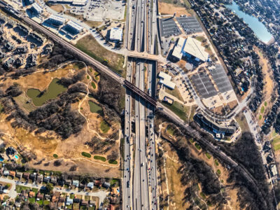 I-820 between Denton Hwy. 377 and Iron Horse Blvd. looking east