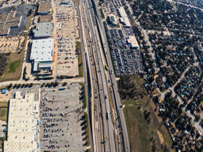 I-820 between Iron Horse Blvd. and Rufe Snow Dr. looking east