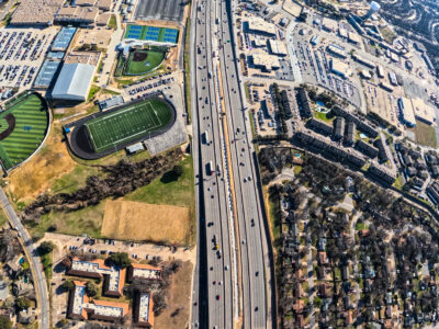 SH 121/183 between Norwood Dr. and Brown Trail looking east