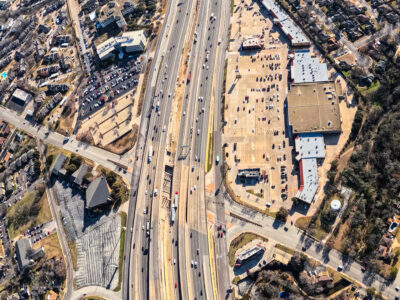 SH 121/183 at Bedford Rd. looking east