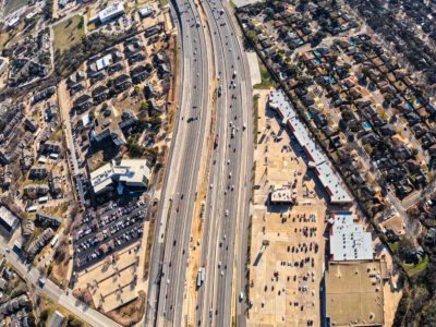 SH 121/183 between Bedford Rd. and Forest Ridge Dr. looking east