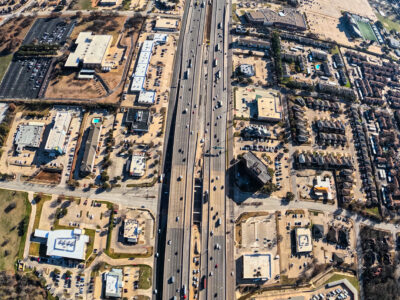 SH 121/183 at Forest Ridge Dr. looking east