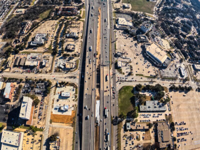 SH 121/183 at Central Dr. looking east