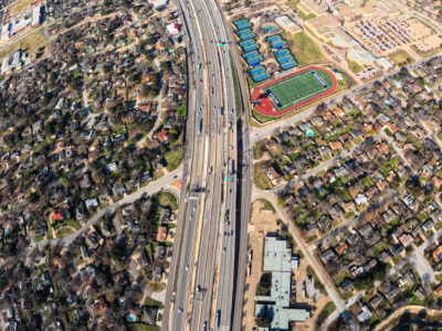 I-820 at Holiday Ln. looking west