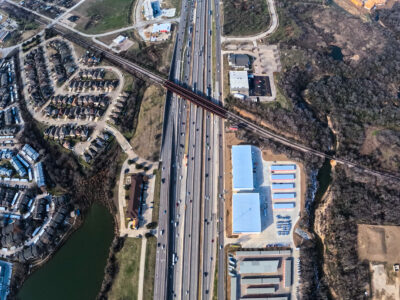 I-820 between Denton Hwy. 377 and Haltom Rd. looking west