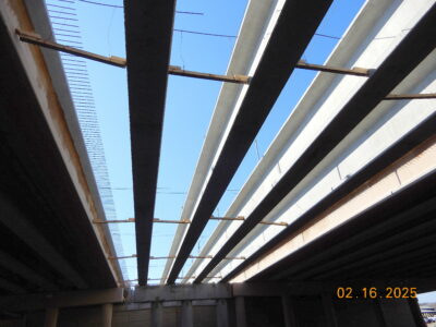 new beams on SH 121/183 at Forest Ridge Dr. 