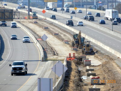 work on SH 121/183 between Hurstview Dr. and Precinct Line Rd. 