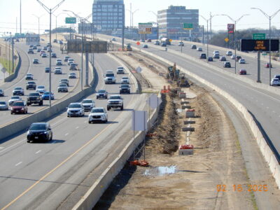 work on SH 121/183 between Hurstview Dr. and Precinct Line Rd. 