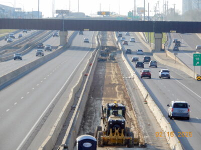 work on I-820 west of Denton Hwy. 377 