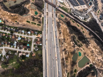 I-820 between Denton Hwy. 377 and Iron Horse Blvd. looking east
