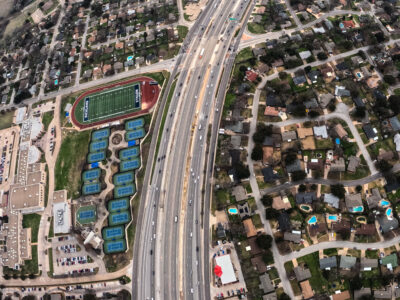 I-820 at Holiday Ln. looking east