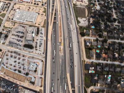 SH 121/183 between Bedford Euless Rd. and Precinct Line Rd. looking east