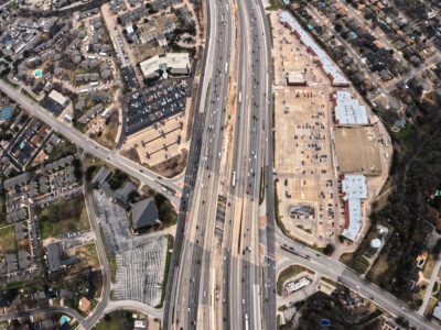 SH 121/183 at Bedford Rd. looking east
