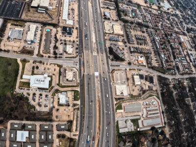 SH 121/183 at Forest Ridge Dr. looking east 