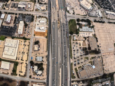 SH 121/183 at Central Dr. looking east