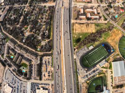  SH 121/183 between Brown Trail and Norwood Dr. looking west
