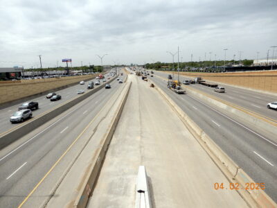 work on SH 121/183 at Brown Trail