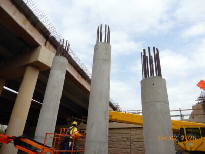 work on Precinct Line Rd. at SH 121/183