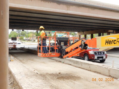 work on Precinct Line Rd. at SH 121/183
