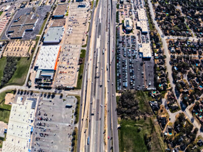 I-820 between Iron Horse Blvd. and Rufe Snow Dr. looking east