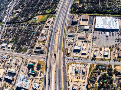 SH 121/183 at Precinct Line Rd. looking east