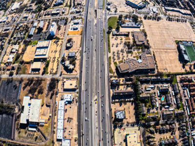  SH 121/183 between Forest Ridge Dr. and Central Dr. looking east