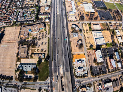 SH 121/183 between Central Dr. and Forest Ridge Dr. looking west 