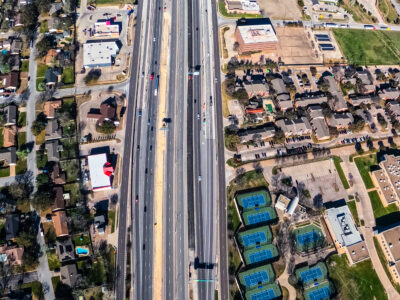  I-820 between Holiday Ln. and Rufe Snow Dr. looking west