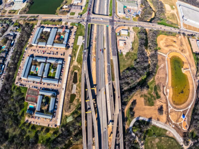 I-820 just east of Denton Hwy. 377 looking west