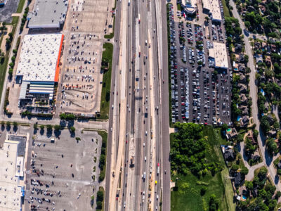 I-820 between Iron Horse Blvd. and Rufe Snow Dr. looking east