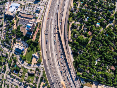SH 121/183 between Bedford Euless Rd. and Precinct Line Rd. looking east 
