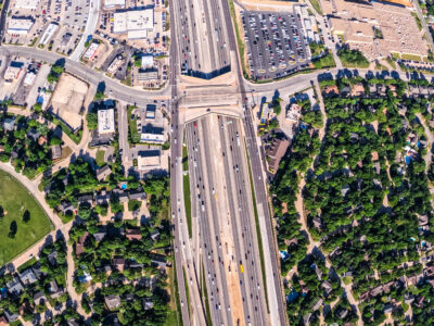 SH 121/183 at Brown Trail looking west