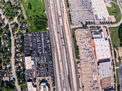I-820 just west of Rufe Snow Dr. looking west 