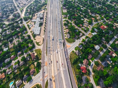 I-820 at Holiday Ln. looking east 