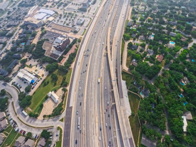 SH 121/183 between Bedford Euless Rd. and Precinct Line Rd. looking east