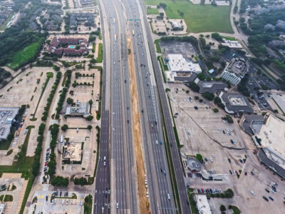 SH 121/183 between Central Dr. and the SH 121/183 split looking east