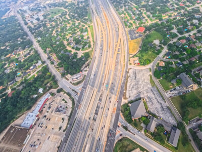  SH 121/183 at Bedford Rd. looking west