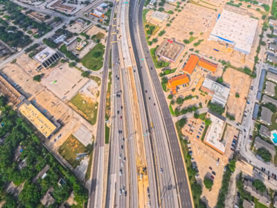 SH 121/183 between Precinct Line Rd. and Bedford Euless Rd. looking west