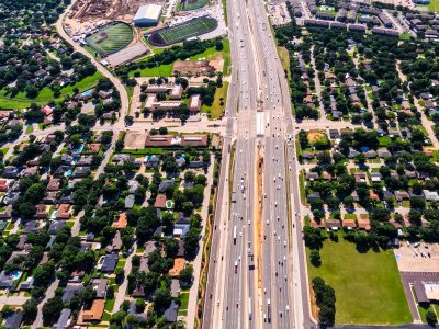 SH 121/183 at Norwood Dr. looking east