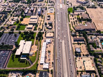 SH 121/183 between Forest Ridge Dr. and Central Dr. looking east 