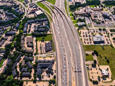 SH 121/183 between Central Dr. and the SH 121/183 split looking east