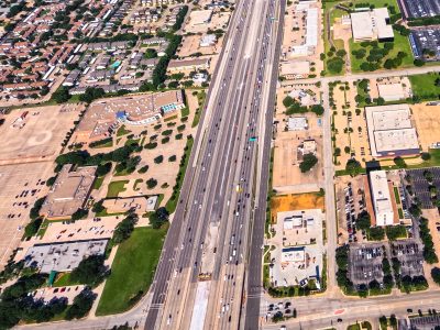 SH 121/183 between Central Dr. and Forest Ridge Dr. looking west