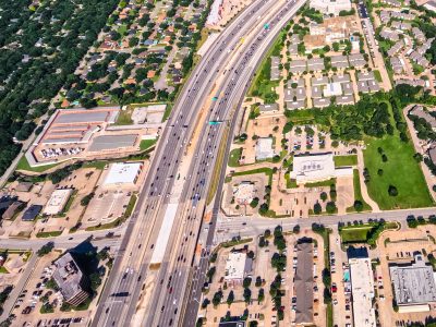 SH 121/183 at Forest Ridge Dr. looking west