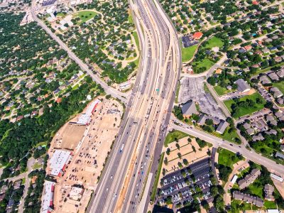SH 121/183 at Bedford Rd. looking west